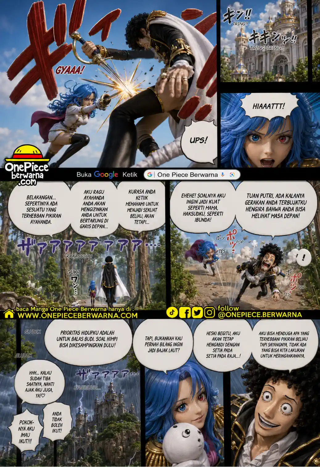 One Piece berwarna 1185 1186 1187 bahasa indonesia